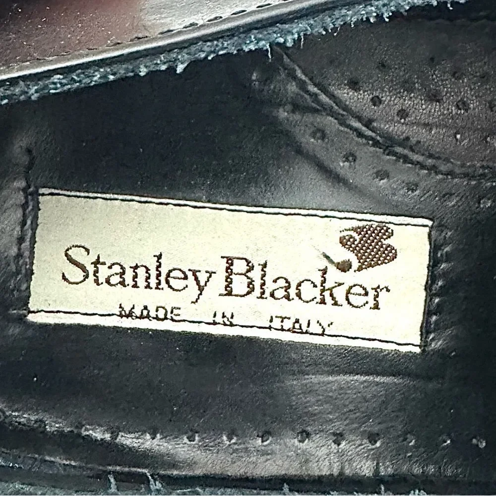 Stanley Blacker Men's Vintage Dress Shoes Size 10.5 W Made In Italy Pre-Owned
